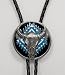 Buffalo Skull Head Turquoise Enamel Bolo Tie