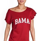Alabama Crimson Tide Bama Retro Off-Shoulder Sweatshirt