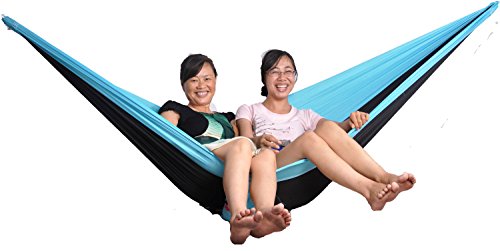 CUTEQUEEN TRADING Double Nest Generic Parachute Nylon Fabric Ultralight Hammock For Travel Camping Available in variety of colors