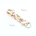 Doliphine Classic Floral Print Wristlet Fabric Lanyard Key Chain for ID Badge Holder, Key fob, Key, USB, Purse (Yellow)