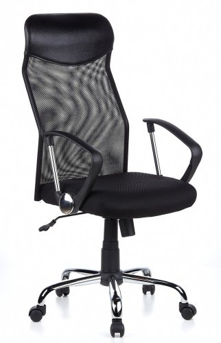 HJH Office/Buerostuhl24 634000 B&uuml;rostuhl / Chefsessel Futura 2200, Chrom / schwarz