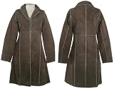 ASHLEY Long Suede Coat W/ Hook Closure