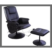 Aosom I3233 Office/recliner Massage Chair with Ottoman-black