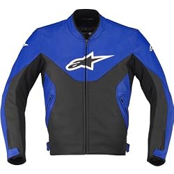 Alpinestars Indy Men's Leather Street Motorcycle Jacket - Blue