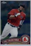 2011 Topps Chrome Baseball Card #3 Carl Crawford - Boston Red Sox&Acirc;&nbsp;- MLB Trading Card in Protective Screwdown Case!