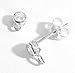 4 pcs .925 Sterling Silver Clear Cz Crystal Stud Earring Connector Loop Post / Findings / Bright