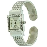 IMAGE OF Silver Impressions Cuff Watch
