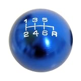 10x1.25mm Thread 6 speed JDM Round Ball Shift Knob in Blue Billet Aluminum for... by VMS Racing