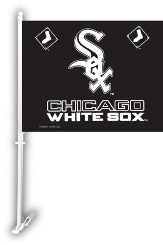 MLB Chicago White Sox Car Flag W/Wall Brackett