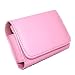 New Pink Semi-hard Leather Camera Case for Sony Cyber-shot s930,Canon IXUS 95,Casio Exilim,Panasonic Lumix,Samsung Digilmax ES55,Nikon Coolpix,Fuji finepix Z20fd,Pentax Optio,Kodak Easyshare,Olympus mju,u series compact cameras.