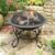 Black Steel Firebowl with mesh cover 61cm high, by Buchanan