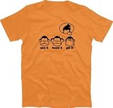 DIE DREI AFFEN - SAW IT - HEARD IT - GOT IT! - SUMO RINGER RINGEN WRESTLING T-Shirt Orange M