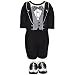 Baby Essentials Baby-boys Newborn 3 Piece Tuxedo Creeper with Pant and Shoes,…