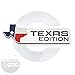 Chevy GMC Ford Texas Edition State Flag Truck Emblem (Chrome)