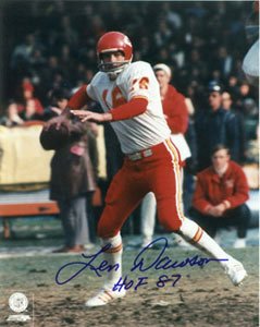 Len Dawson Signed Kansas City Chiefs 8x10 Photo