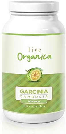 Live Organica Garcinia Cambogia 60% HCA 60 Capsules
