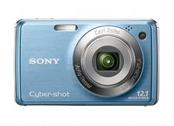 Sony Cybershot DSC-W220 12MP Digital Camera with 4x Optical Zoom with Super Steady Shot Image Stabilization (Light Blue)