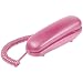 JWin Fashionable Slimline Corded Telephone - Pink
