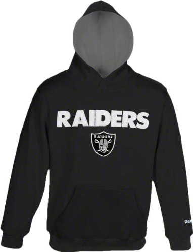 NFL Boys' Oakland Raiders Sportsman Fleece Hoodie - R18C4P03 (Black, Medium)