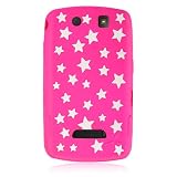 Premium Pink Star Silicone Skin Cover Case for Blackberry Storm 9530/9500