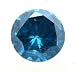 Round Cut Loose Diamond (0.81 Ct, BLUE(IRRADIATED) Color ,SI2(CLARITY ENHANCED) Clarity)