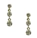 9ct Yellow Gold Diamond Set Trilogy Dropper Earrings