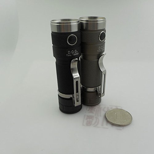 OAGTECH DQG 4th Tiny 18650 CREE XM-L2 850LM Smallest LED Flashlight Gray (Light Neutral white light)