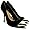 Suede Leather Style Stiletto Heel Toe Cap Court Shoes Black US Sz 5