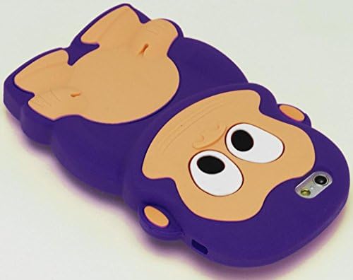For Iphone 6 4.7" - Monkey Style 3D Design Silicone Flexible Cover Case - Purple Monkey