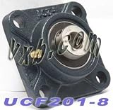 1/2 Bearing UCF201-8 + Square Flanged Cast Housing Mounted Bearings