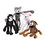 Zanies Tug-N-Squeak Buddy Gray Raccoon
