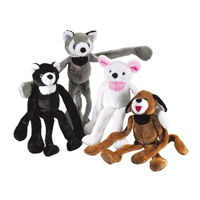 Brown Dog Tug-n-Squeak Bungee Toy