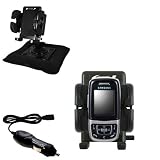 Samsung SGH-E630 Auto Bean Bag Dash Holder with Car Charger - Uses Gomadic TipExchange