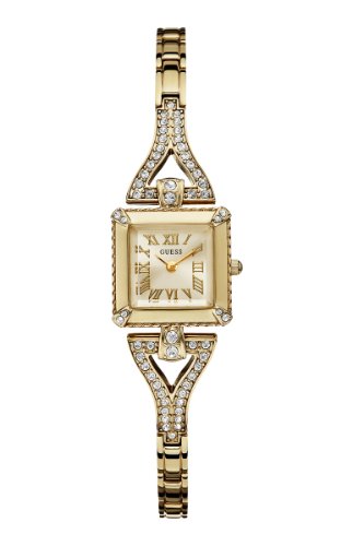 GUESS Women's U0137L2 Petite Retro Glamour Gold-Tone Watch