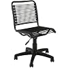 ITALMODERN Bungie Low Back Office Chair, Black Bungies / Graphite Black Frame