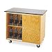 Diversified Woodcrafts 4402K Solid Oak Wood Mobile Storage Cabinet with Swivel Casters and ChemGuard Top, 500lbs Capacity, 36" Width x 36" Height x 24" Depth, 1 Full Adjustable Shelf
