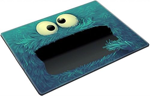 Cute Cartoon Blue Fur Monster Punktail's Collections Placemat Pads Customized Made To Order Support Ready High Quality Eco Friendly Cloth With Neoprene Rubber 15 6/8 Inch (400mm) X 11 13/16 Inch (300mm) X 1/8 Inch (3mm)