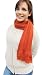 Handmade Alpaca Natural Fiber Scarf - Cable Design in Tangerine (Women/men)