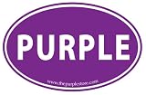 Purple Oval Sticker - "PURPLE"
