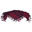 PLAID ARAB FRINGE THIN BIG SCARF WRAP SHAWL 40X40 BERRY