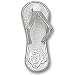 Cincinnati Bengals NFL Head Flip Flop 1 Pendant (Silver)