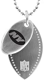 Stainless Steel NFL New York Jets Football Dog Tag Necklace 26