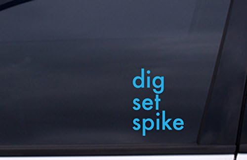DIG SET SPIKE Sticker 5.5" x 4" BLUE Free Shipping