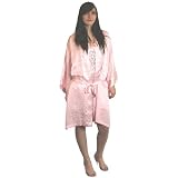Silk Robe Luxury Weight Jaquard and Charmeuse 38"