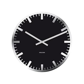 Karlsson Wall Clock No Case Black Glass