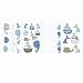 Nautica Blake Wall Decals, Brown/Blue