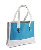 Grehom Shoulder Bag-Horn, Beautiful, Everyday Jute Bag, Made of eco-friendly Hessian, Size 38x30x12cm