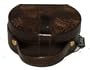 Tuscan Brown Velvet and Leather Travel Jewel Box