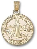 UAB Blazers Solid 10K Gold Seal Pendant