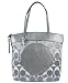 Authentic Coach Laura Signature Zip Large Tote Bag 18335 Grey Silver